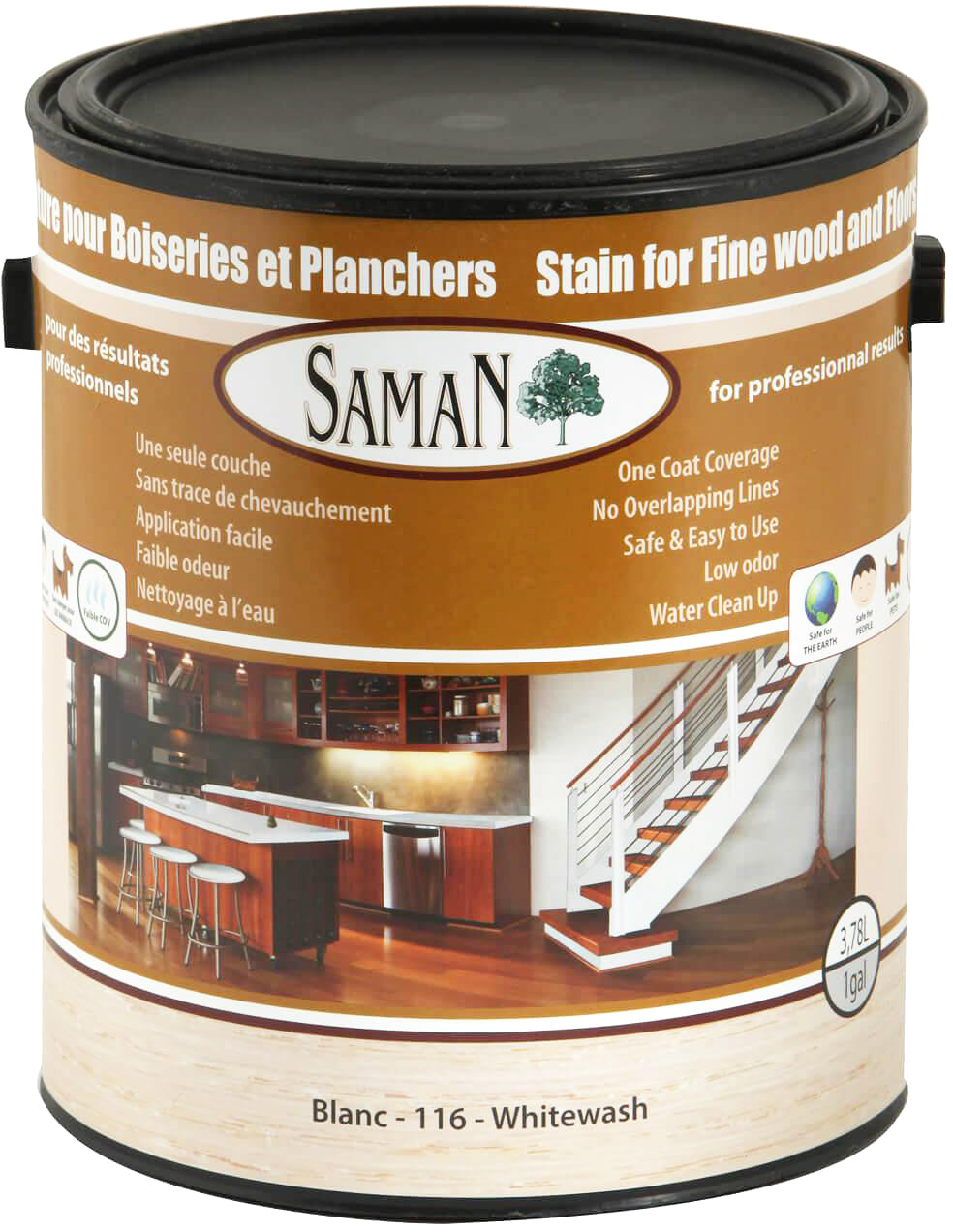 Saman Whitewash Water-Based Wood Stain 116